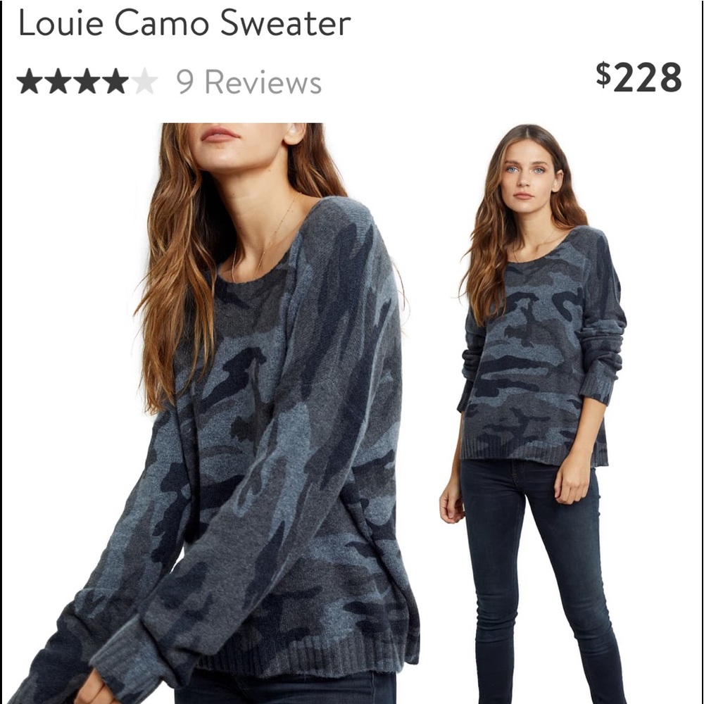 Rails Charcoal Louie Camo Sweater